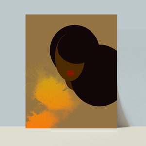 Melanin girl art, Printable Wall Art, Black Woman Art, Black Art Prints, Wall Decor, Digital Download, African American Art, Minimalist Art