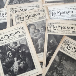 Vintage /antique/French Magazines 1924-1931 , La Maison. French writing, scrolled headings, French ephemera, rare antique French magazine image 7