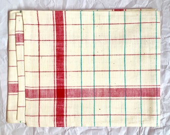 One Unused Vintage French Tea Towel/ Rustic Torchon, vintage linen, 1940s