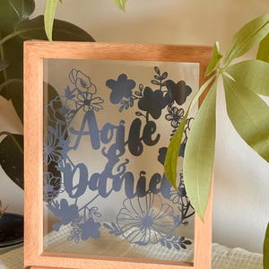Papier découpé fleurs sauvages : papier découpé personnalisé fait main pour mariage, anniversaire, cadeau de jeunes mariés pour couple