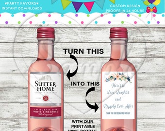 mini wine labels etsy