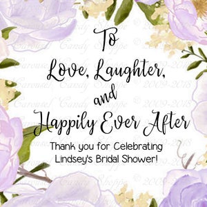 Wedding Bridal Shower Party Mini Wine Bottle Labels, Customized - Black ...