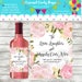 Wedding Bridal Shower Party Mini Wine Bottle Labels, Customized Black ...