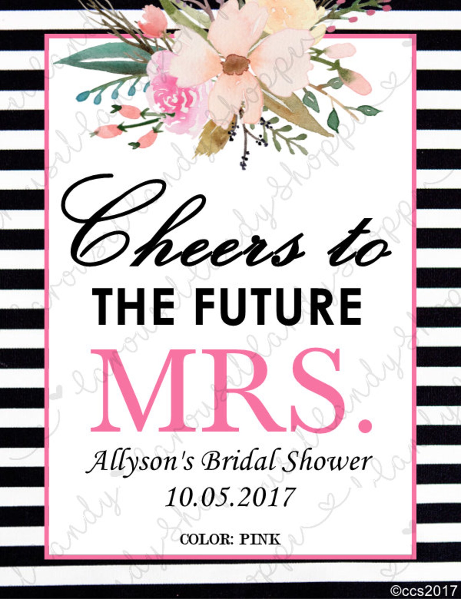 Bridal Shower Mini Wine/champagne Labels DIY Printable Wine - Etsy