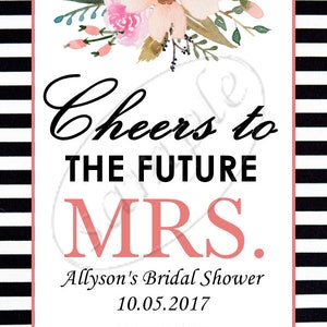 Bridal Shower Mini Wine/champagne Labels, DIY Printable Wine Labels ...