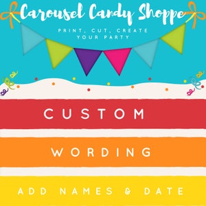 Custom Wording, Personalize, Add Name or Date Custom Digital PDF File image 1