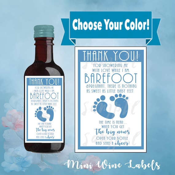 little bottles of wine for baby shower