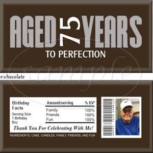 Milestone Birthday Party Favors Hershey&#39;s Candy Bar Wrappers  With Photo Printable DIY
