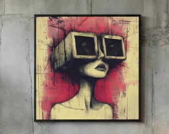 Stereo - Surreal Vivid Colors Art Poster: Emotional and Personal Artwork