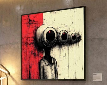 Sleep monitoring - Surreal Designed Art Poster: Emotional and Personal Strong Color Artwork
