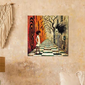 ¿Amigos? - Póster de lienzo para decoración de pared, arte de IA único, original y emotivo.