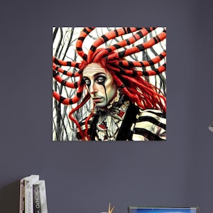 Non un autoritratto - Poster artistico da parete, opera d'arte unica e originale, 30x30 - 70 x 70 cm / 12x12 - 27,5x27,5 pollici