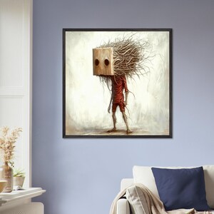 É Complicado - Pôster de Belas Artes para Decoração de Parede, Arte de IA Única e Original, 30x30 - 70 x 70 cm / 12x12 - 27,5x27,5 pol.
