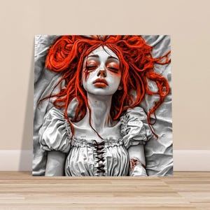 Durma finalmente - Pôster de arte para decoração de parede, arte de IA única e original, 30x30 - 70 x 70 cm / 12x12 - 27,5x27,5 pol.