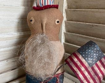Primitive Uncle Sam Doll