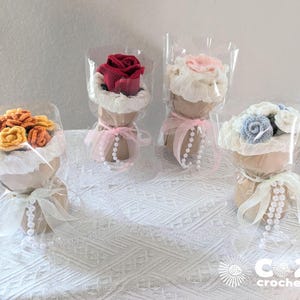 Crochet roses bouquet for Valentine’s Day- Crochet Flower Bouquets, Crochet Rose Valentine’s Day Gift,Gift For Her,Home Decoration