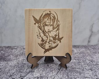 Dessous de verre en bois Itachi - Naruto Anime - Gravure laser