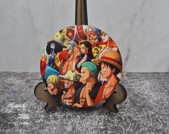Conjunto de porta-copos de One Piece – Arte do anime da tripulação do Chapéu de Palha