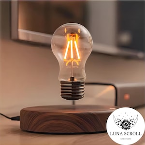 Magnetic Levitating Desk Lamp | Floating LED Asian Style Lamp | Unique Home Office Decor | Zen Gift Idea | Modern Night Light Eco-Friendly