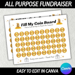 All Purpose Fundraiser Calendar, Pick A Date To Donate Fundraiser, Calendar Fundraiser, PTO Fundraiser School, Canva Editable Template