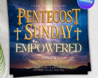 Church Flyer, Editable Canva Church Flyer, Church Flyer Template, Diy Church Conference Flyer, Conference Flyer, Church Service Flyer