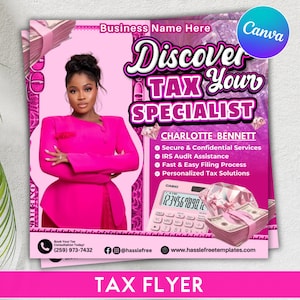 Tax Preparation Flyer, Valentine&#39;s Tax Flyer, Tax Season, Tax Prep Season Flyer, Accountant Flyer, Tax Prep Instagram Template