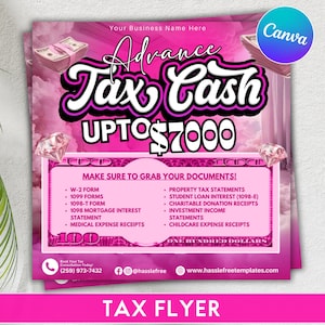 Tax Preparation Flyer, Valentine&#39;s Tax Flyer, Tax Season, Tax Prep Season Flyer, Accountant Flyer, Tax Prep Instagram Template