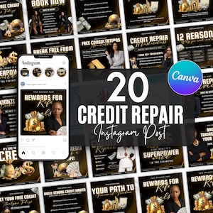 Credit Repair Instagram Post,Credit Repair Social Media Template,Credit Repair Template,Diy Credit Repair,Credit Repair Flyer,Canva Template