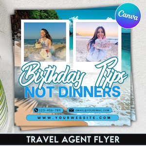 Travel Agent Flyer, DIY E-Flyer Template, Travel Flyer, Vacation Flyer, Travel Agency, Social Media Flyer, Canva Editable, Instant Download