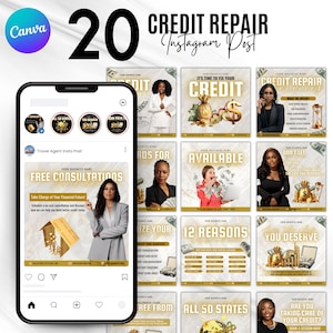 Credit Repair Instagram Post,Credit Repair Social Media Template,Credit Repair Template,Diy Credit Repair,Credit Repair Flyer,Canva Template