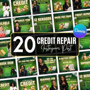Credit Repair Instagram Post,Credit Repair Social Media Template,Credit Repair Template,Diy Credit Repair,Credit Repair Flyer,Canva Template