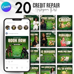 Credit Repair Instagram Post,Credit Repair Social Media Template,Credit Repair Template,Diy Credit Repair,Credit Repair Flyer,Canva Template