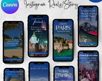 Travel Agent Instagram Reel Videos, Travel Agent Reel Templates For TikTok Youtube Shorts, Travel Blogger, Travel Agent Social Media Content