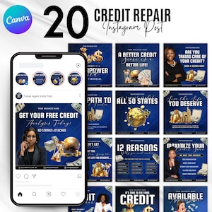 Credit Repair Instagram Post,Credit Repair Social Media Template,Credit Repair Template,Diy Credit Repair,Credit Repair Flyer,Canva Template
