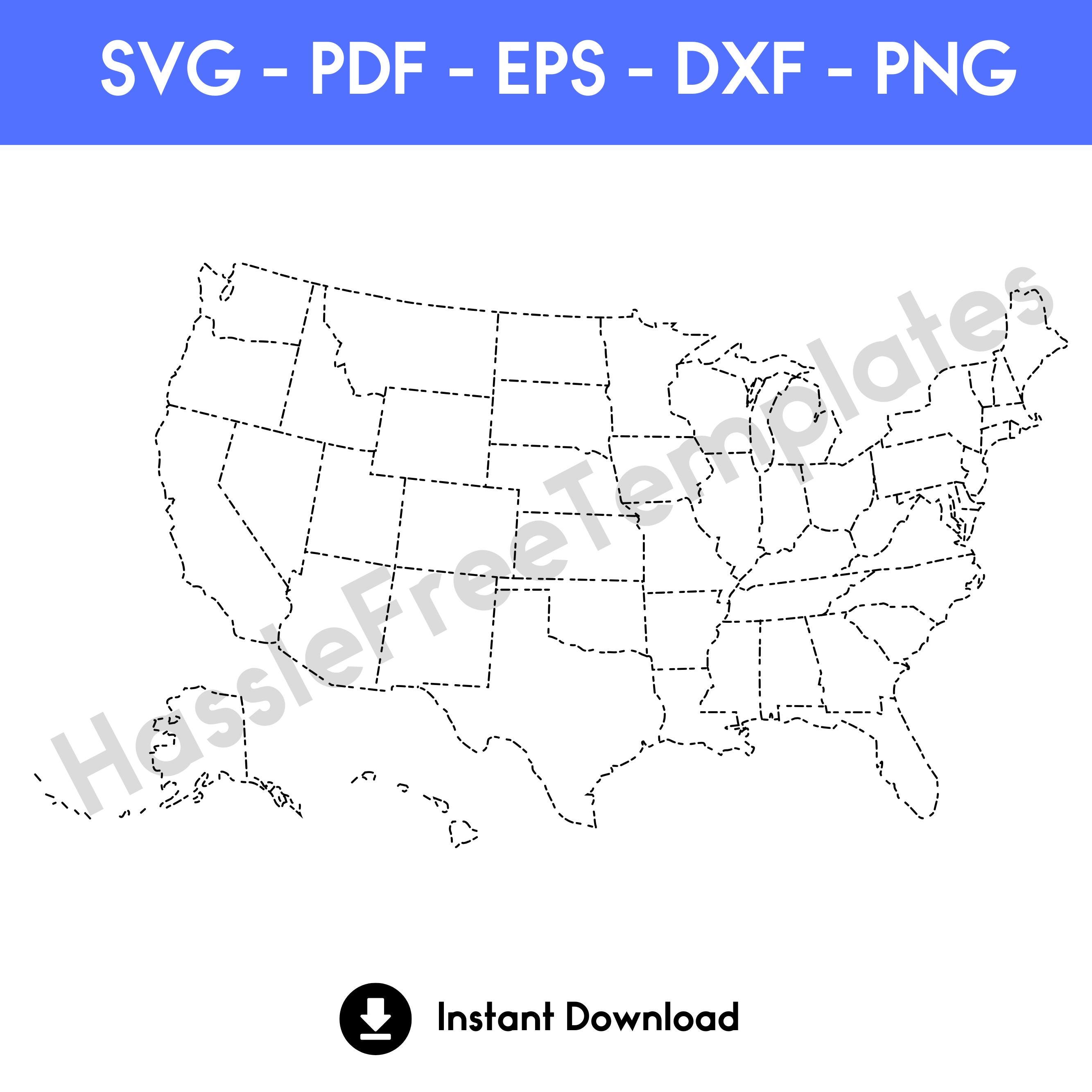 United States of America Map, Printable Usa Sales Map, Usa Map Svg, Usa ...