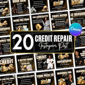 Credit Repair Instagram Post,Credit Repair Social Media Template,Credit Repair Template,Diy Credit Repair,Credit Repair Flyer,Canva Template