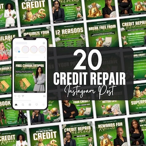 Credit Repair Instagram Post,Credit Repair Social Media Template,Credit Repair Template,Diy Credit Repair,Credit Repair Flyer,Canva Template