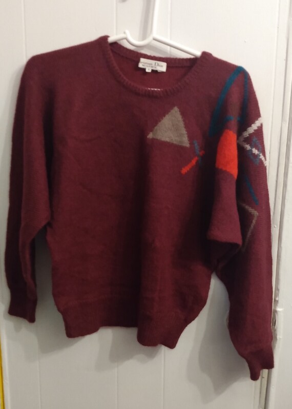 Christian Dior Geometric Sweater Purple M