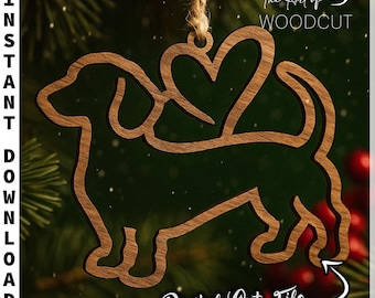 Dackel Ornament: Hundeliebhaber Andenken (Digital Cut File)