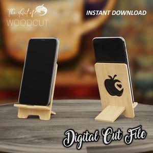 Apple Teacher Phone Stand Laser Cut File: Desk Decor (Digital Download)