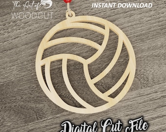Volleyball Ornament: Sports Fan Car Charm (Digital File)