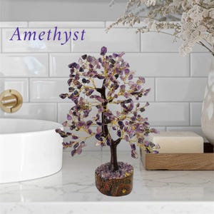 Amethyst crystal tree, healing Crystal tree, Gemstone tree, tree of life, bonsai tree , 7 Chakra Tree Sculpture, Gem Tree, Christmas gifts