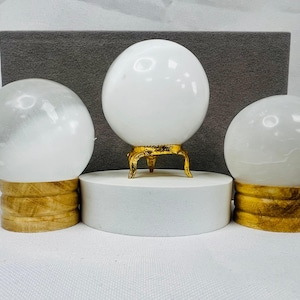 Sphère de sélénite, boule de cristal, décoration d'intérieur, boule de sélénite de 60 mm, grande sélénite, grande sphère de sélénite, énergie spirituelle de guérison naturelle