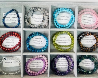 Handgefertigtes Kristall Armband, Spiritueller Heilung Schmuck, Yoga Armband