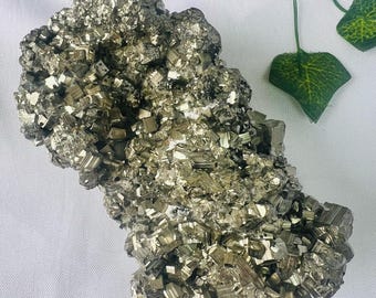 Large Natural Pyrite Cube Cluster, Peru Mineral Specimen (138mm)
