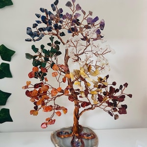 chakra crystal tree, healing Crystal tree, Gemstone tree, tree of life, bonsai tree , seven Chakra Tree Sculpture, Gem Tree, spiritual gifts