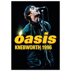 Oasis Knebworth 96 - Poster in carta semi-lucida di alta qualità