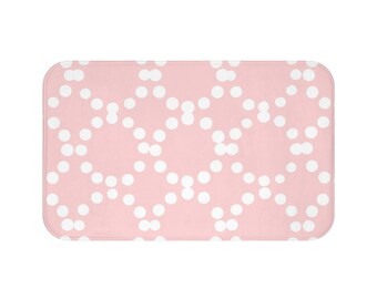 Bath Mat Blush Pink Bath Mat Pink Bathroom Rug Pale Pink Etsy