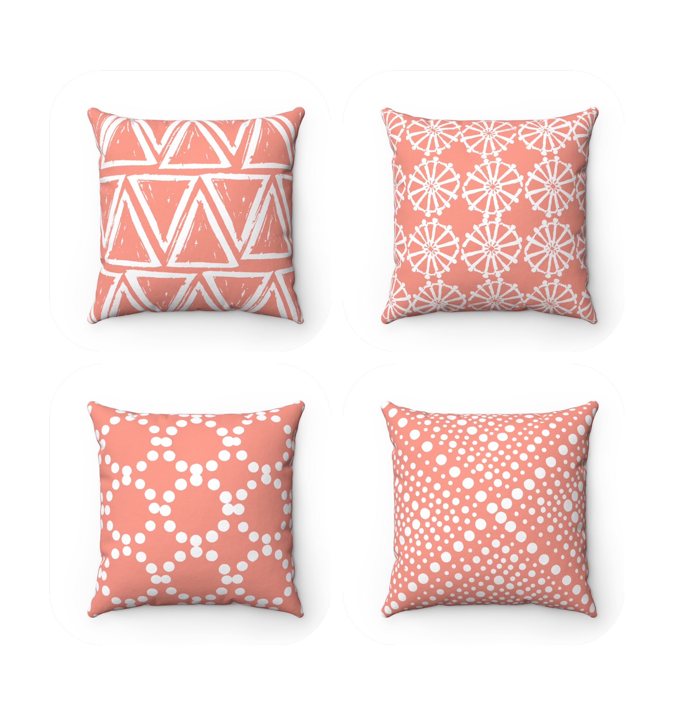 OUTDOOR Throw Pillow . Peach Outdoor Pillow . Peach pillow . Etsy