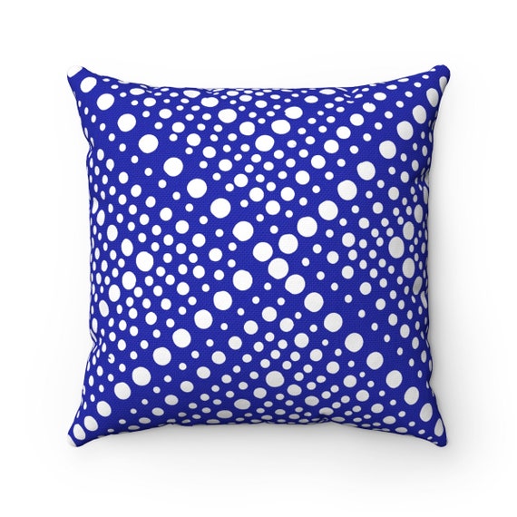 Outdoor Throw Pillow Azure Blue Modern Image 0